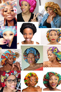 Silky african prints Women & Kids Bonnet
